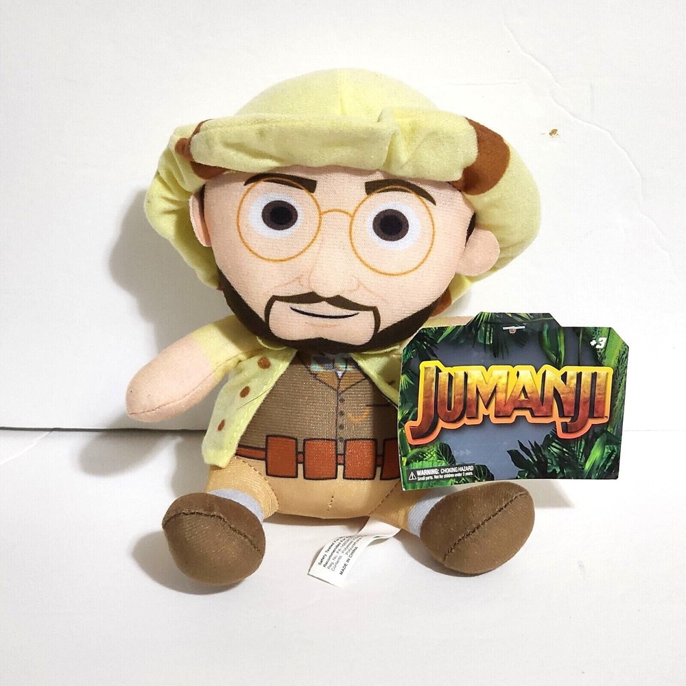 Jumanji Toy Factory Plush Doll Safari Jim Big Head Sitting 7" New